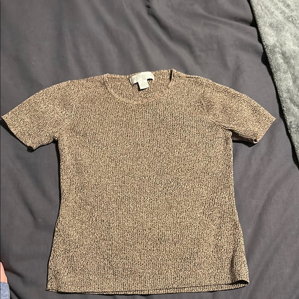 Stylish Tan Knit Top